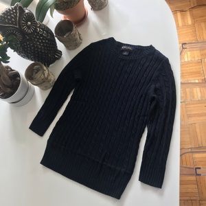 Brooks Brothers Silk Cable Knit Sweater